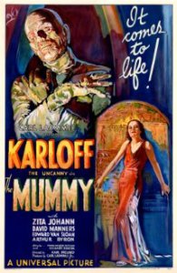 The Mummy's poster designed by Karoly Grosz.