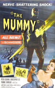 The film's release poster showing the Mummy with a shaft of light through it.