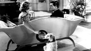 Irene Dunne, Cary Grant and Asta in The Awful Truth.