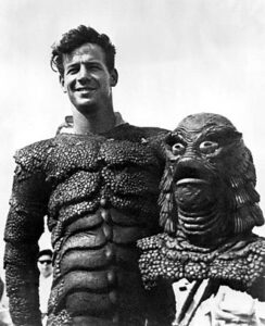 Ricou Browning in the Gill-man costume in 1953.