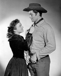 Anne Whitfield with Clint Walker in Cheyenne.