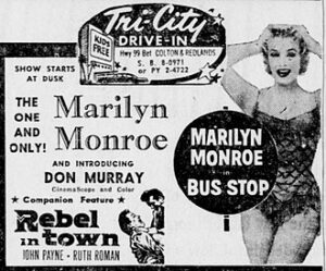 Bus Stop drive-in ad from 1956.