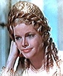 Honor Blackman as Hera in Jason and the Argonauts (1963).