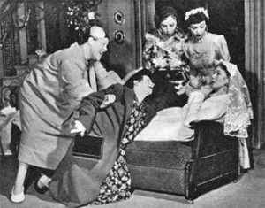 Peggy Mount (left) stars with Ann Wilton, Myrette Morven, Jean Burgess and Sheila Shand Gibbs in the 1955 London production.
