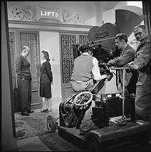 Muriel Pavlow on set in 1945.