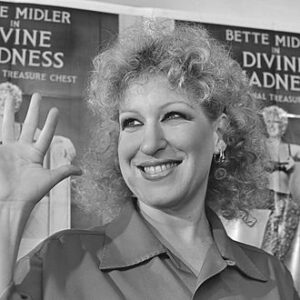 Bette Midler in Amsterdam promoting Divine Madness.