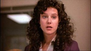 Debra Winger plays a smart federal agent in the 1986 thriller Black Widow.