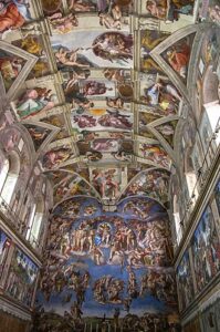 The Sistine Chapel ceiling (Soffitto della Cappella Sistina).