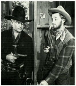 William Boyd and Robert Mitchum in Border Patrol (1943).