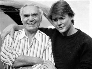 J-M Vincent with Airwolf star Ernest Borgnine.