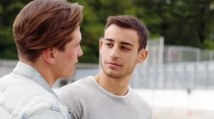 The two leading actors Burak Ates and Dimitri Stapfer.