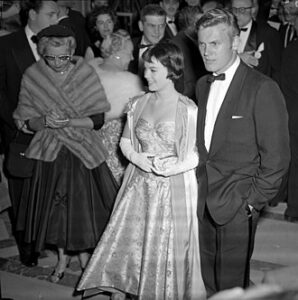 Hunter with Natalie Wood at the 28th Academy Awards in 1956.