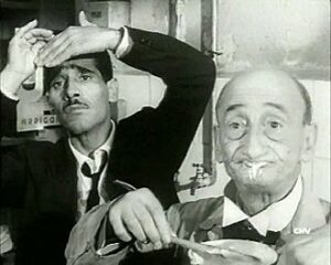 Carlo Pisacane (above right) with Tiberio Murgia in Audace colpo dei soliti ignoti (1959).