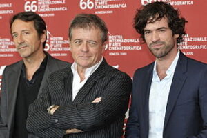 Jean-Hugues Anglade, Patrice Chéreau and Romain Duris at the Venice Film Festival in 2009, for Persécution.