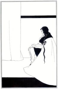 A1894-1895 Illustration by Aubrey Beardsley of the short story The Fall of the House of Usher by Edgar Allan Poe