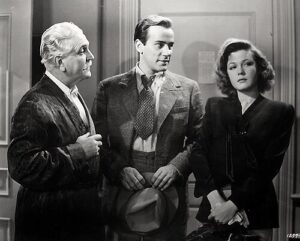Frank Morgan, Richard Carlson, and Jean Rogers in A Stranger in Town (1943).