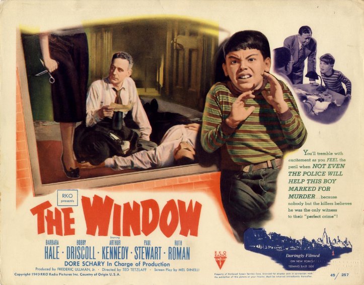 The Window **** (1949, Bobby Driscoll, Barbara Hale, Arthur Kennedy